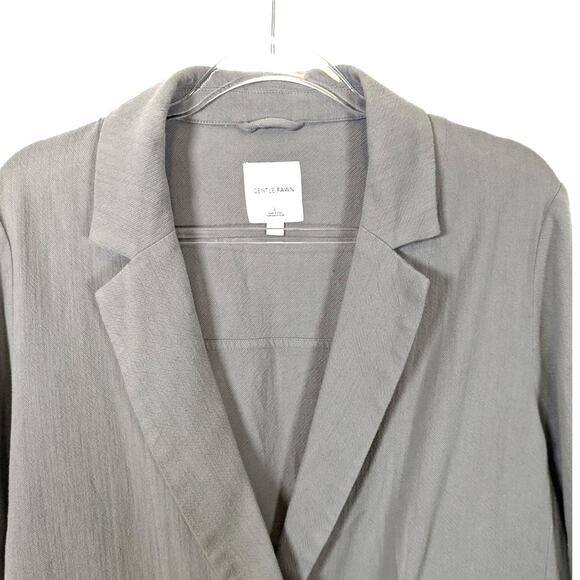 Gentle Fawn Field Blazer 100% Cotton Twill Double Breasted Large Pockets Sage L - Picture 4 of 8